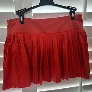 Lululemon Red/organge Pleated tennis Skirt
